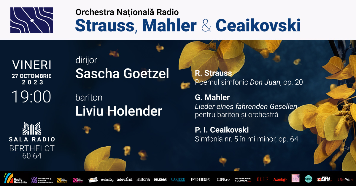 Dirijorul SASCHA GOETZEL și baritonul LIVIU HOLENDER invitați pe scena Sălii Radio