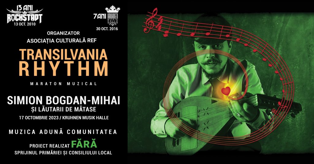 Simion Bogdan și Lăutării de Mătase/ TRANSILVANIA RYTHM @ Kruhnen Musik Halle 17 OCTOMBRIE 2023 ORA 18:00 Kruhnen Musik Halle, Brașov