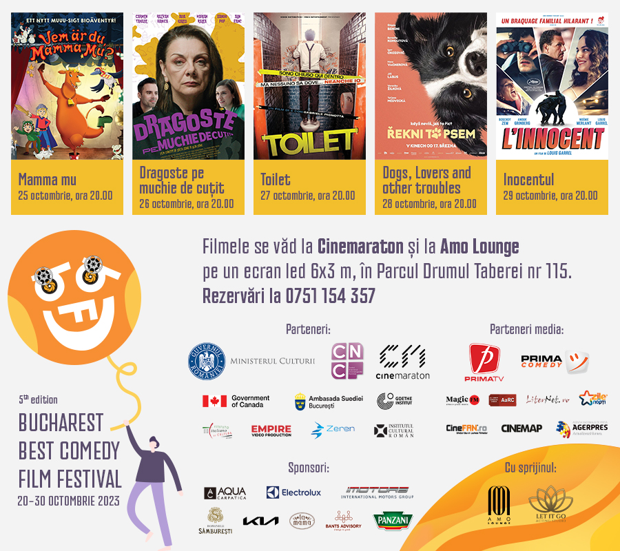 Filmele de comedie se văd la Cinemaraton și la AMO LOUNGE