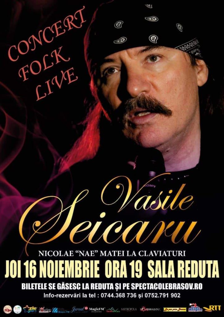 Concert Folk Live VASILE ȘEICARU @ Centrul Cultural Reduta 16 NOIEMBRIE 2023 ORA 19:00 Centrul Cultural Reduta, Brașov