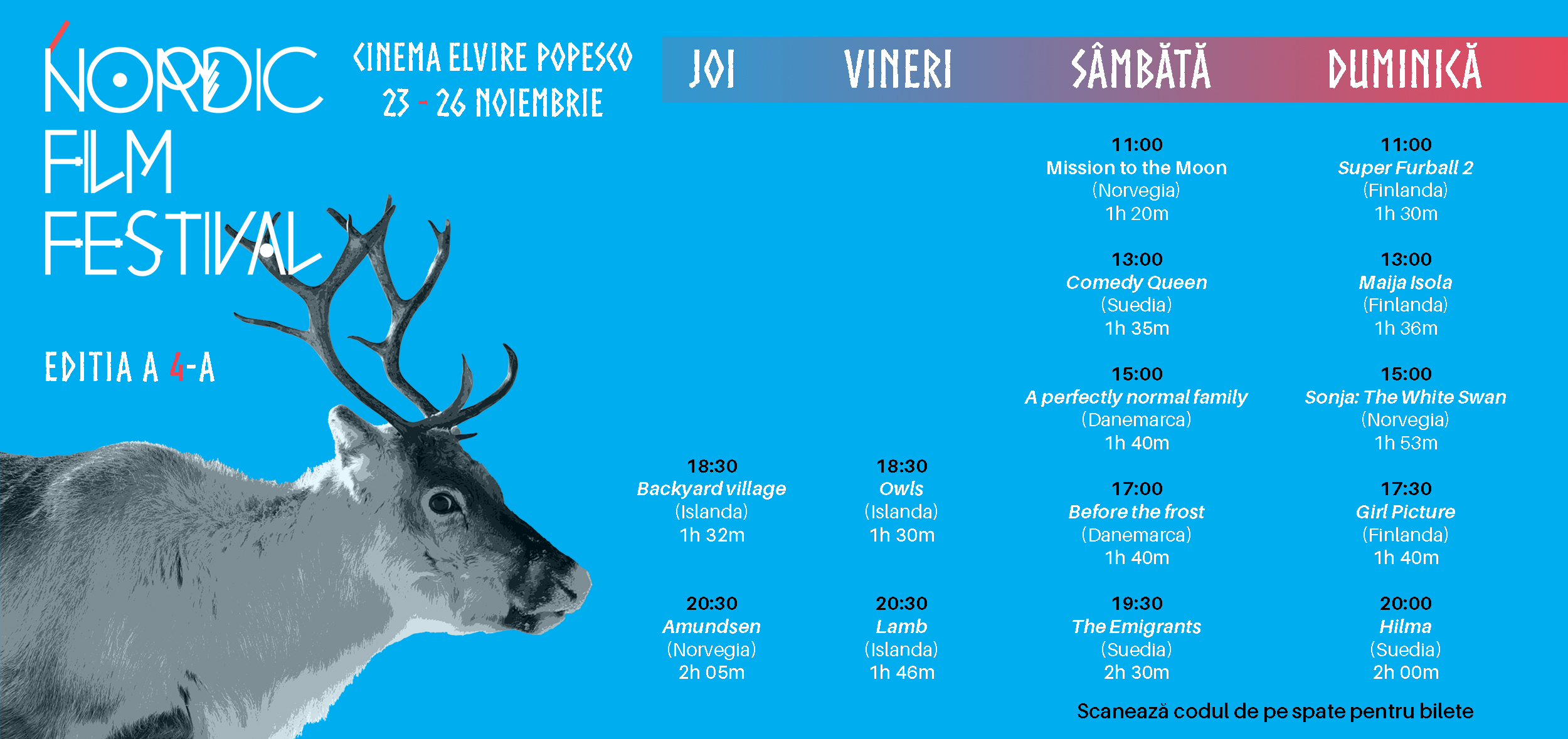 Nordic Film Festival revine la București între 23 - 26 noiembrie