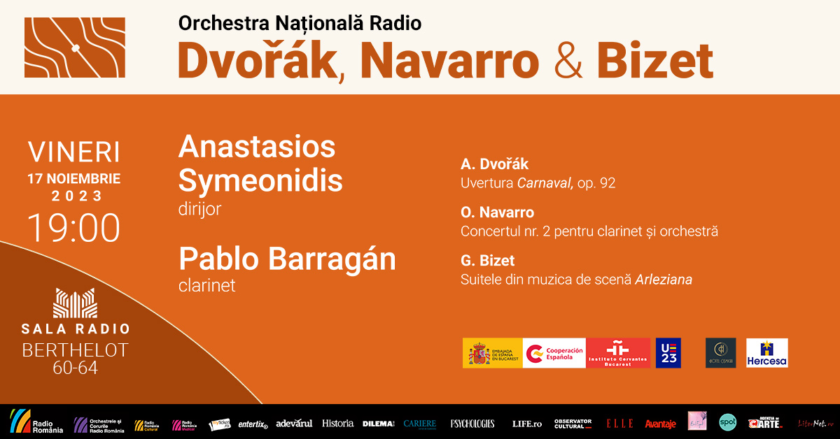 Sub semnul Spaniei: clarinetistul PABLO BARRAGÁN cântă o lucrare semnată de ÓSCAR NAVARRO,în primă audiție în România