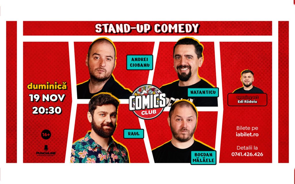 Stand-up comedy cu Andrei Ciobanu, Bogdan Mălăele, Raul & Natanticu
