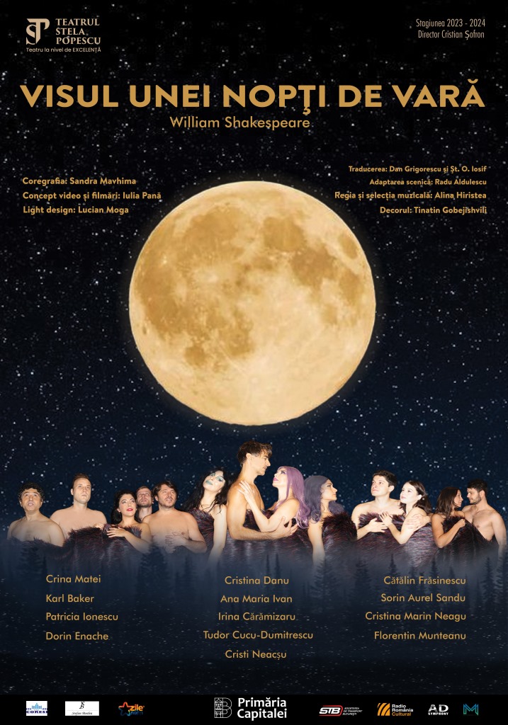 Visul unei nopţi de vară pe scena  teatrului Nottara, o nouă premieră marca Teatrul Stela Popescu
