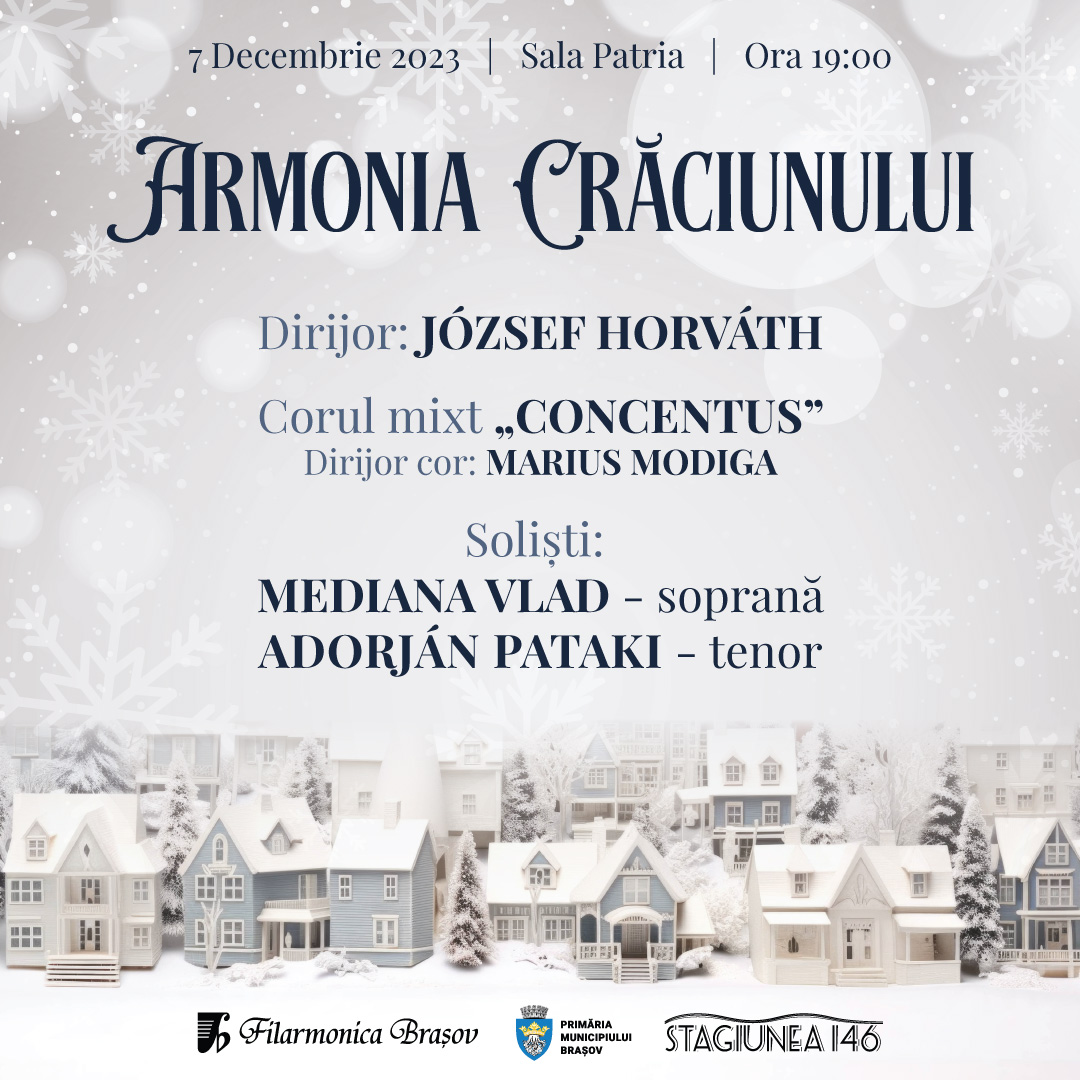 Concert de colinde și recital de Sf. Nicolae, săptăm&acirc;na aceasta la Filarmonica Brașov!