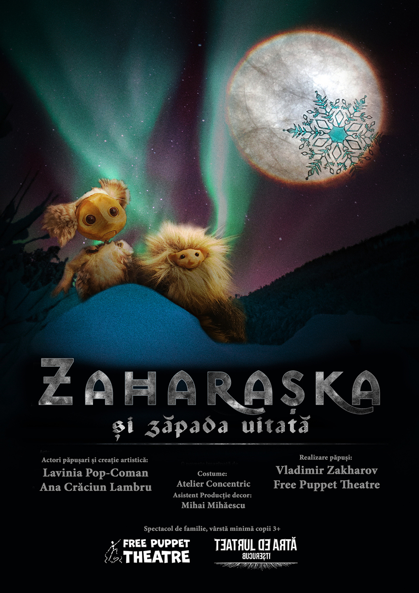 &nbsp;&bdquo;Zaharașka și zăpada uitată&rdquo; va avea avanpremiera&nbsp;marți, 19 decembrie, ora 18.30, la Teatrul de Artă București