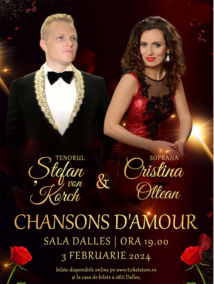 Chansons D’Amour – concert de duete de dragoste în premieră pe 3 februarie la Sala Dalles