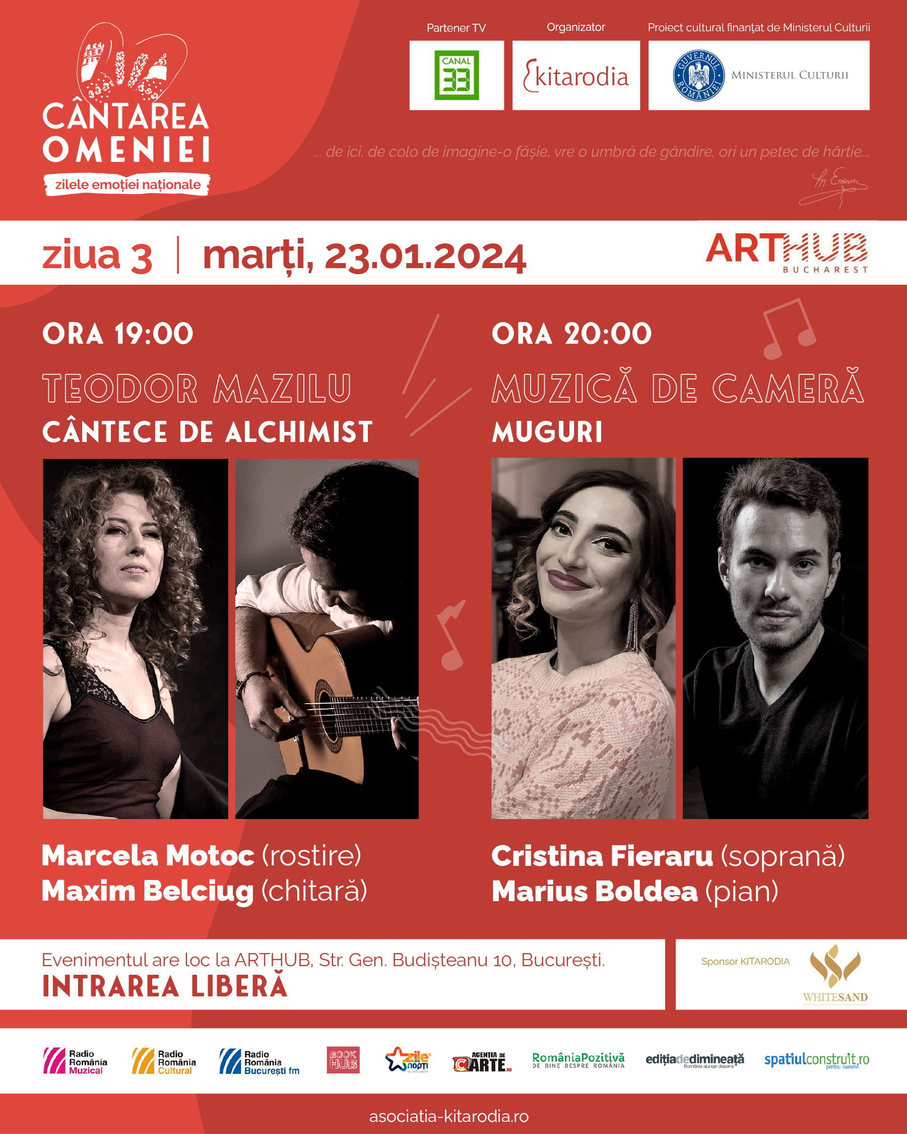 Cântece de alchimist și cântece de Jora și Enescu în a treia zi la CÂNTAREA OMENIEI
