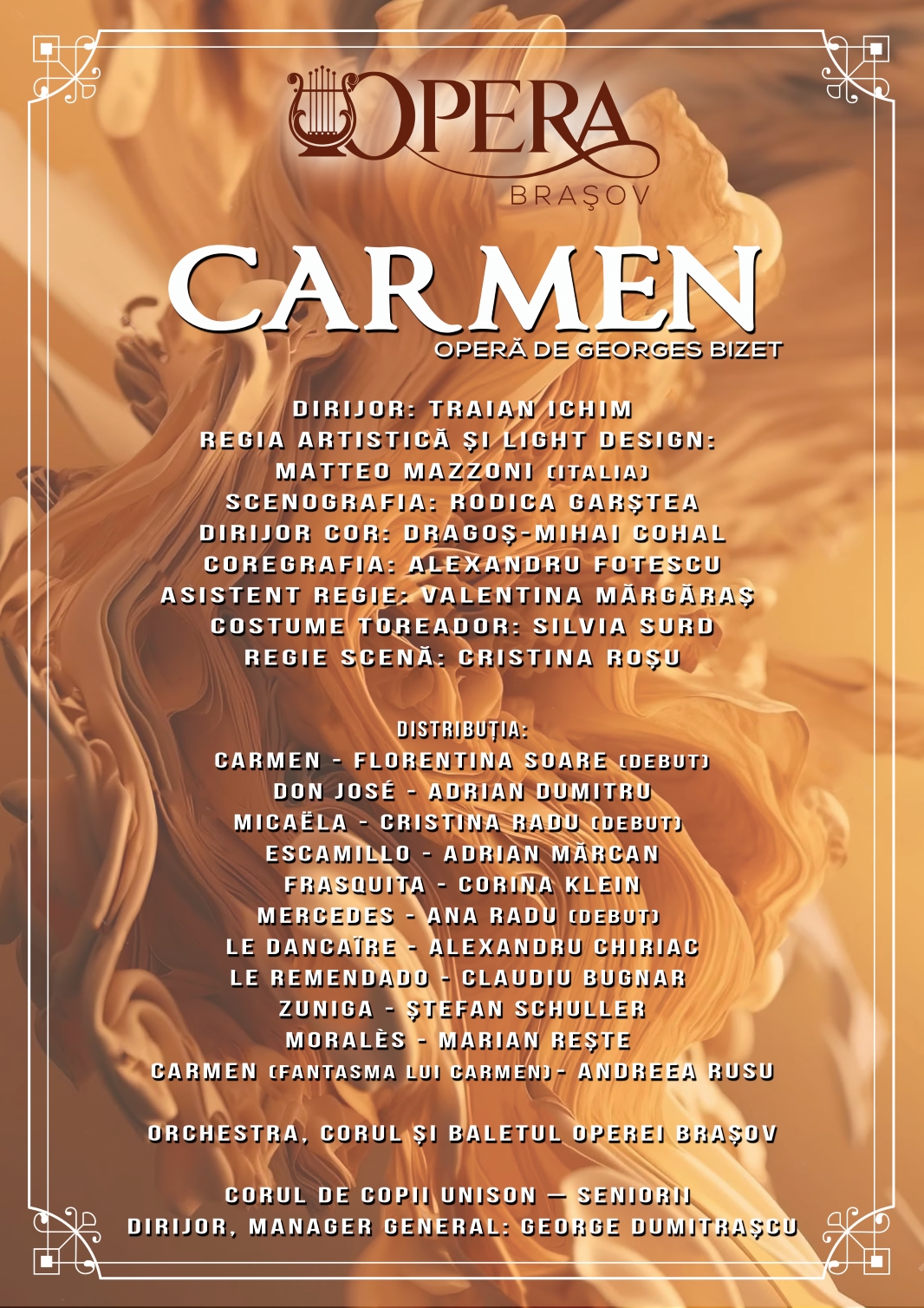&bdquo;Carmen&rdquo;, una dintre premierele recente, pe scena Operei Brașov!