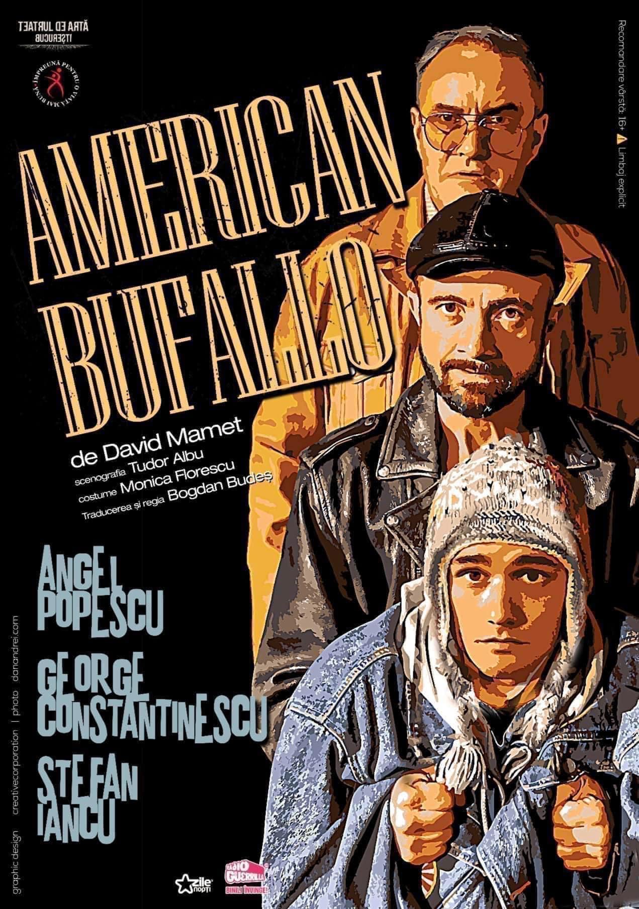 Spectacolul AMERICAN BUFFALO de David Mamet, producție a Teatrului de Artă, vine luna aceasta la Centrul Cultural Reduta din Brașov