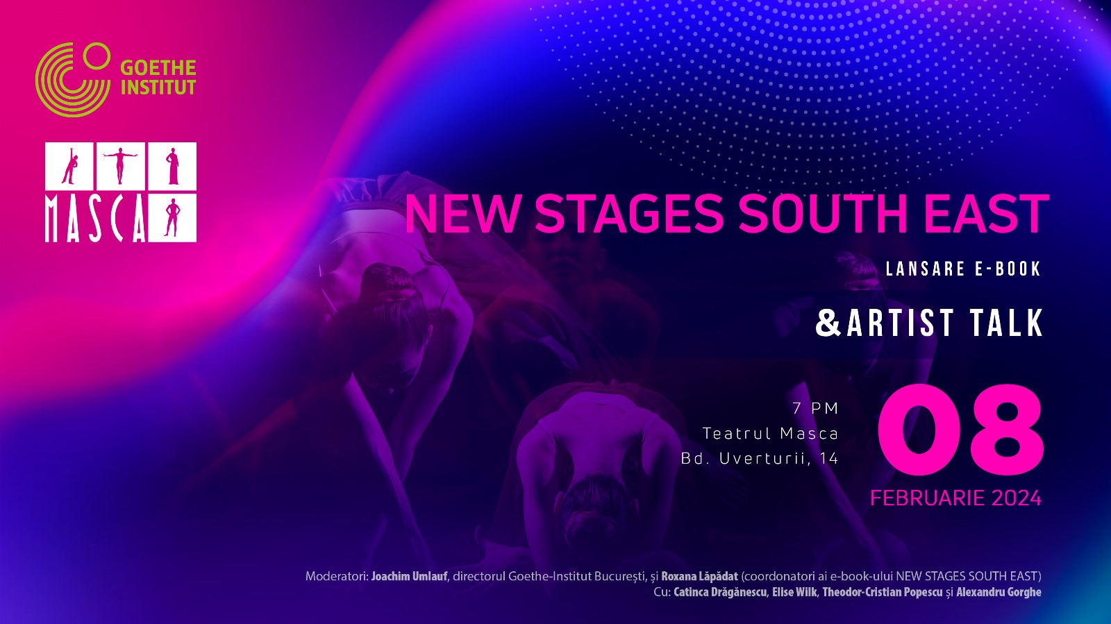 Lansarea e-book-ului NEW STAGES SOUTH EAST & Artist talk despre dramaturgia contemporană în România la Teatrul Masca