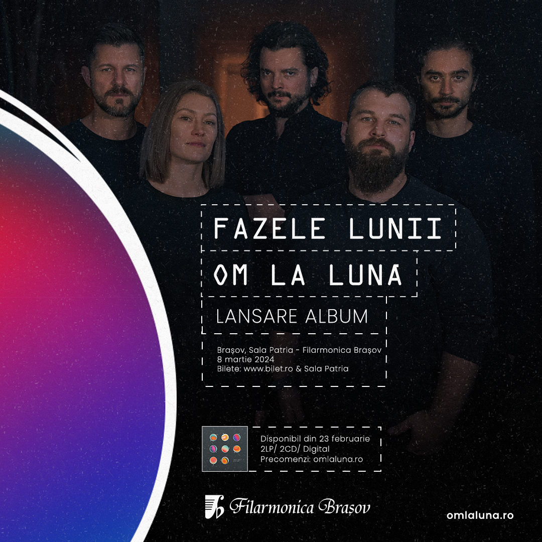 om la lună lansează Fazele Lunii, vineri, 8 martie, la Sala Patria a Filarmonici Brașov
