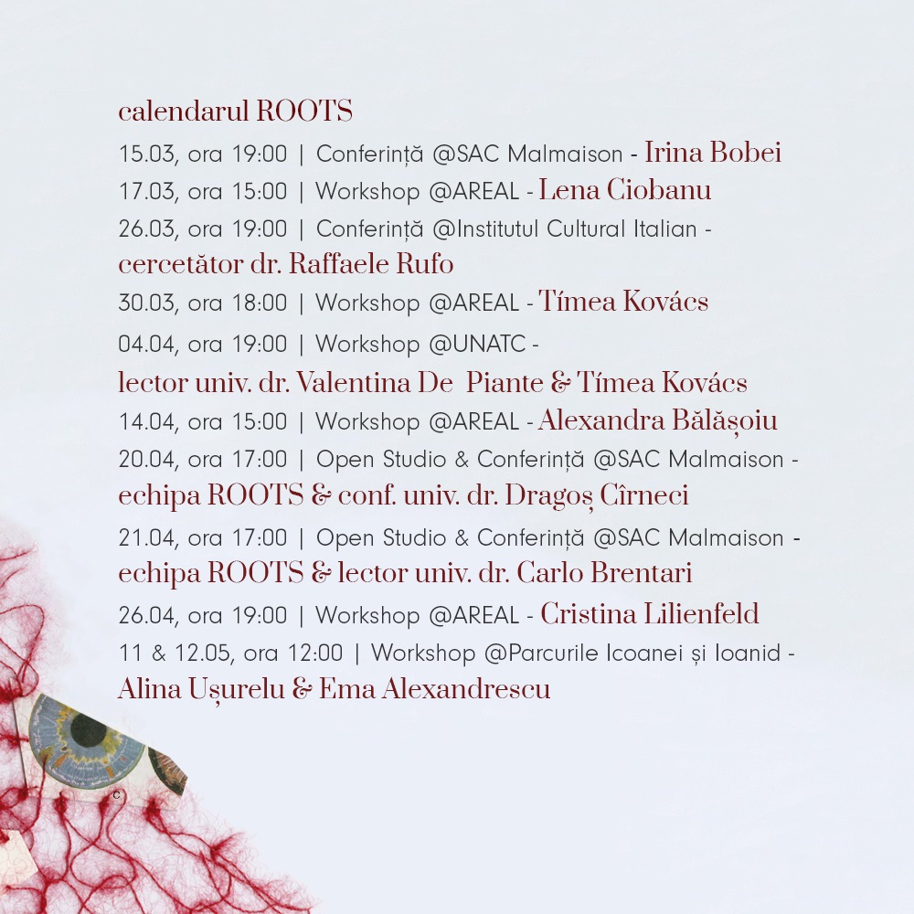 Proiectul cultural ROOTS propune în luna martie patru evenimente cu acces liber pentru studenți, în București