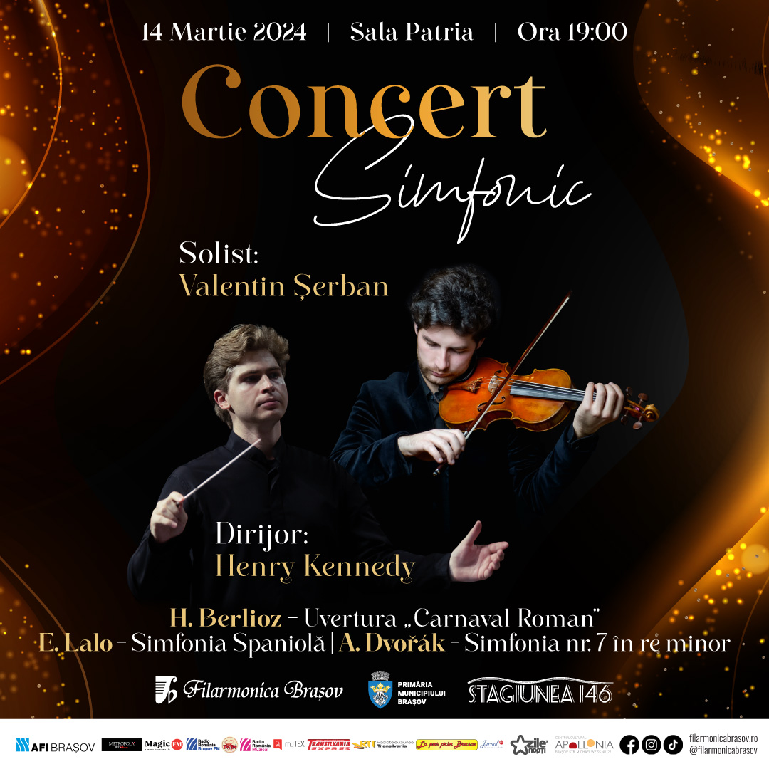 Concert de excepție: Valentin Șerban c&acirc;ntă &Eacute;douard Lalo joi seară la Sala Patria!
