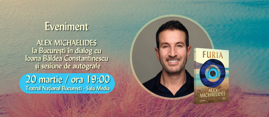 Alex Michaelides – autorul bestsellerelor Pacienta tăcută și Fecioarele vine în România cu ocazia lansării celui mai recent roman al său, Furia.