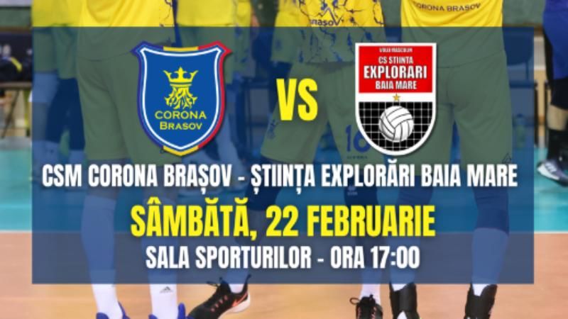 Volei masculin: Corona Brașov - Știința Explorări Baia Mare