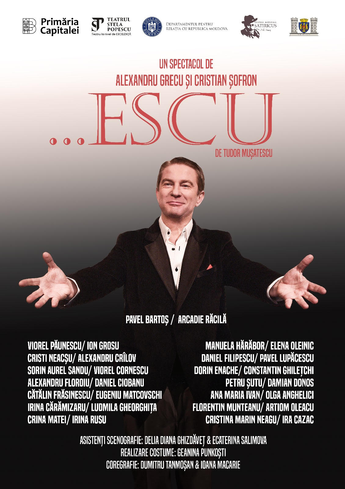 ...Escu de Tudor Mușatescu cu Pavel Bartoş &icirc;n rolul principal - premieră la Teatrul Stela Popescu, pe 28 aprilie, la aniversare