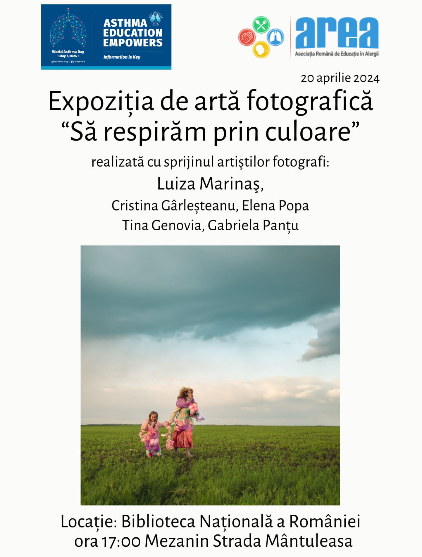 Expoziția caritabilă de artă fotografică “Să respirăm prin culoare” dedicată Zilei Mondiale a Astmului