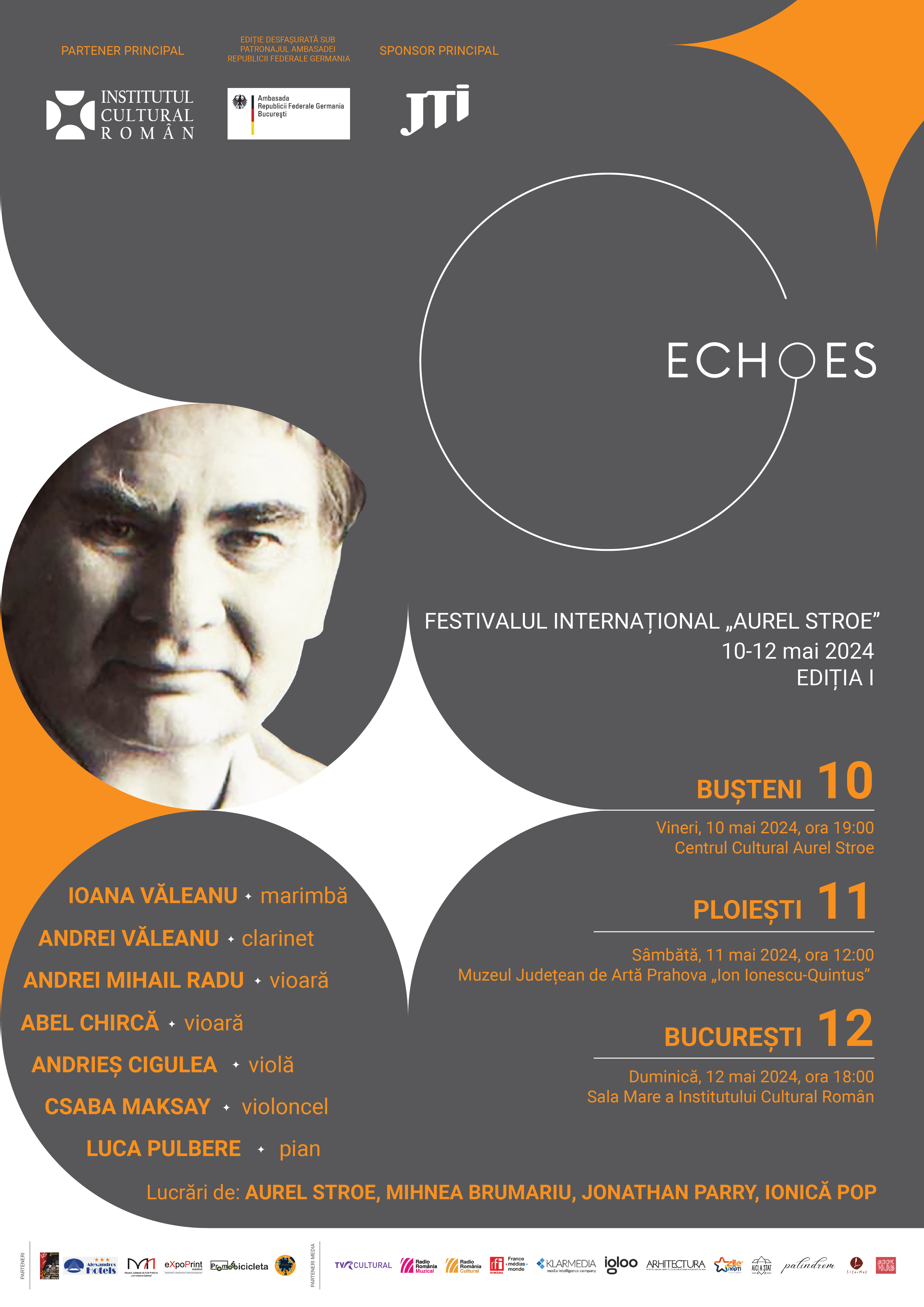 Prima ediție a unui festival nou, ECHOES &ndash; Festivalul Internațional &bdquo;Aurel Stroe&rdquo;, va avea loc &icirc;n perioada 10-12 mai 2024