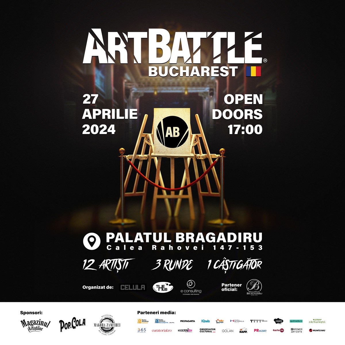Art Battle revine cu a treia ediție, la Palatul Bragadiru, pe 27 aprilie