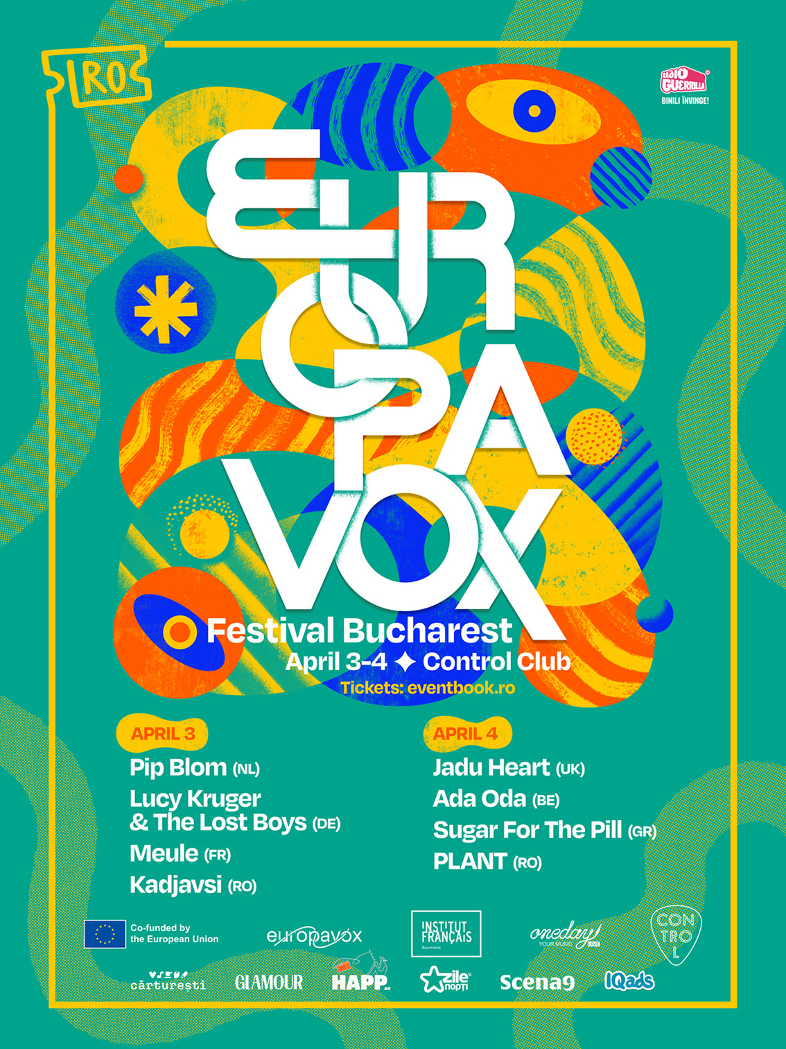 Începe Europavox Festival Bucharest: artiști din 6 țări europene concertează alături de trupe locale, între 3-4 aprilie, la Control Club