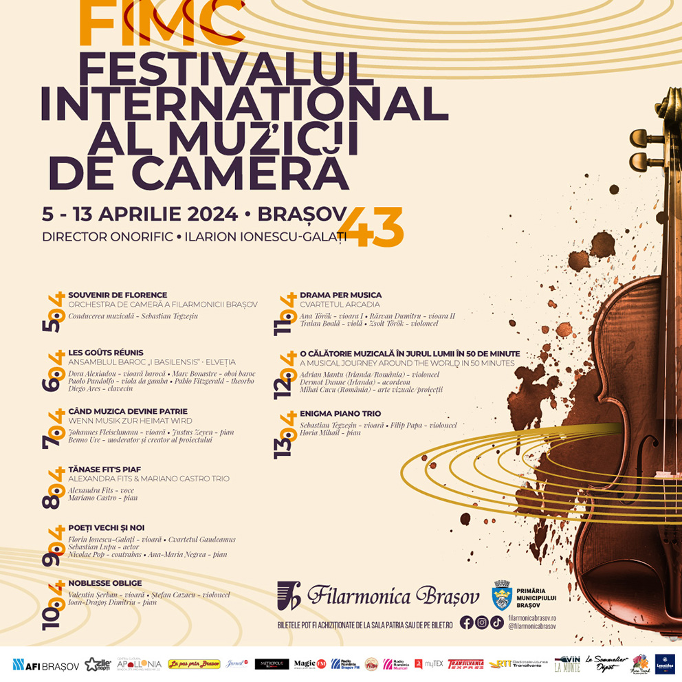 Festivalul Internațional al Muzicii de Cameră &icirc;ncepe la Brașov