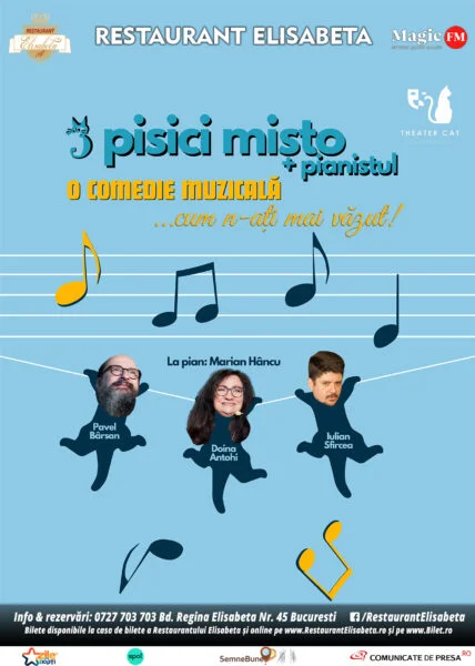 Trei Pisici Mișto + pianistul @ Teatrul de Artă