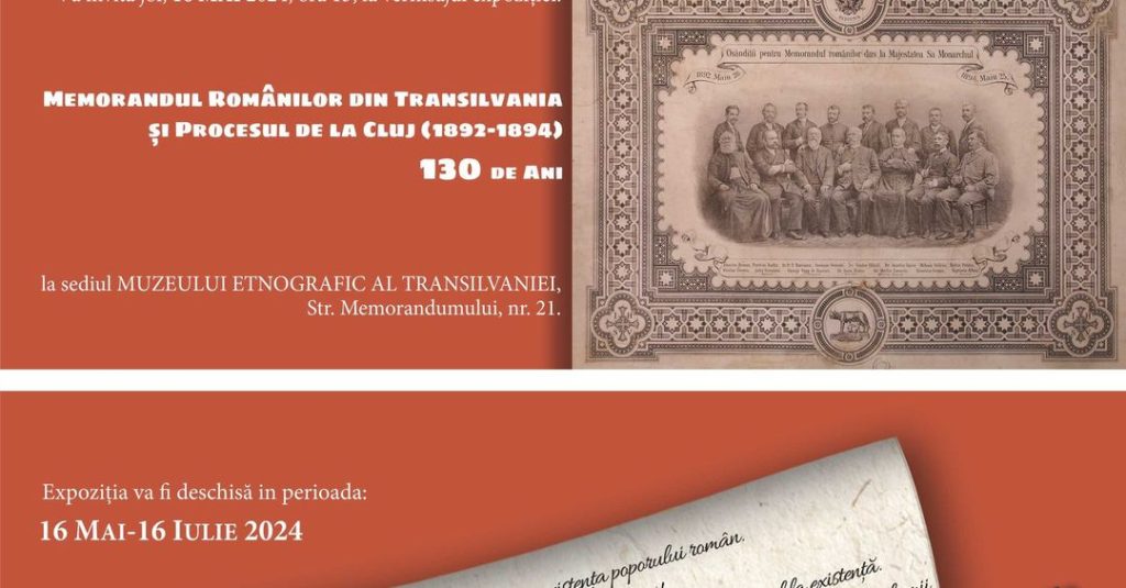 Memorandul românilor din Transilvania și procesul de la Cluj – 130 de ani