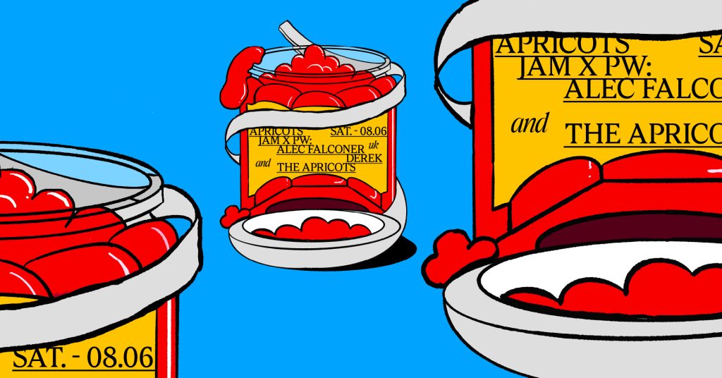 Apricots' Jam x PW • Alec Falconer, Derek, The Apricots