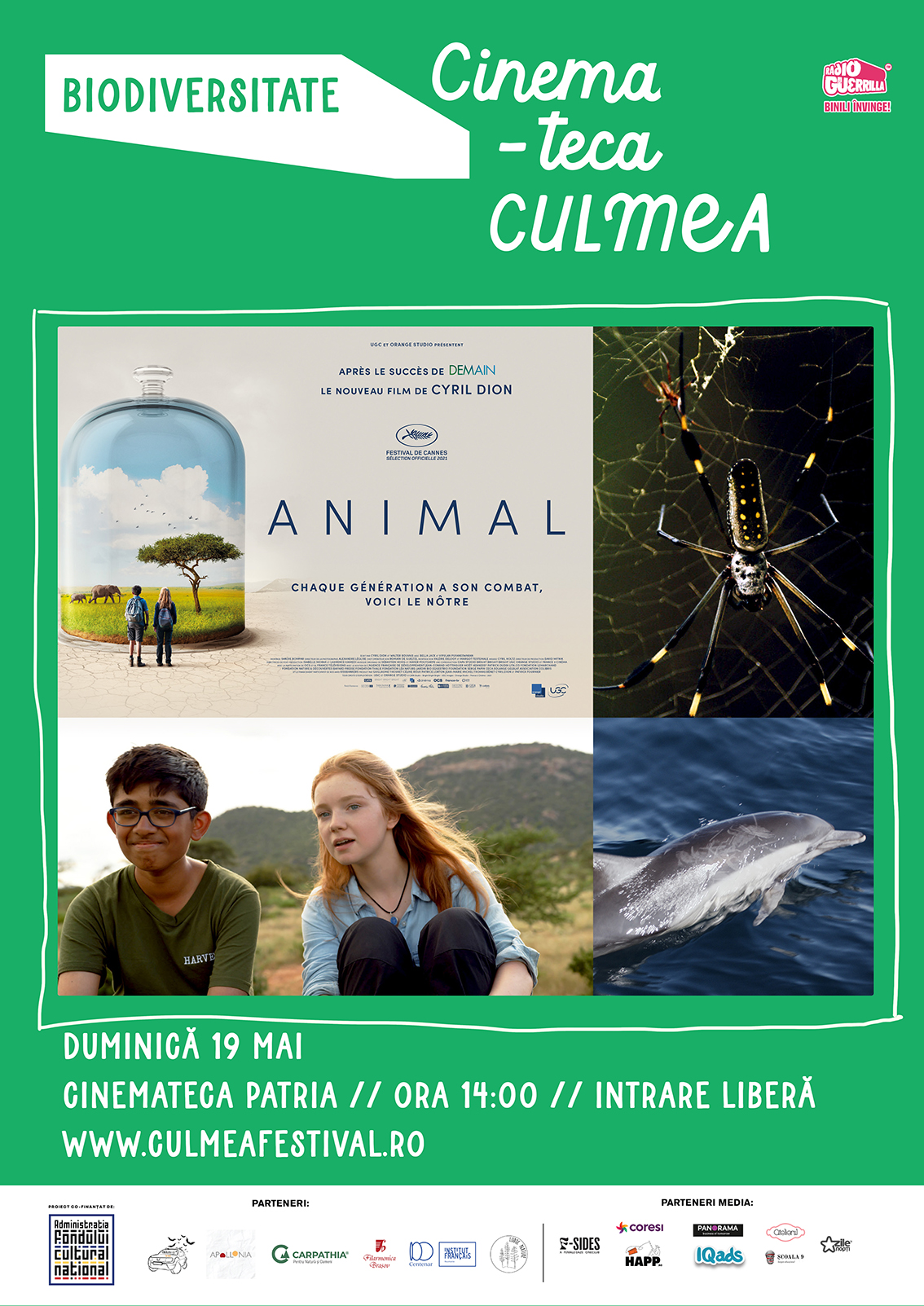 Proiecții de film și tururi ghidate în natură în weekend-ul 18/19 mai, în cadrul cinematecii CULMEA