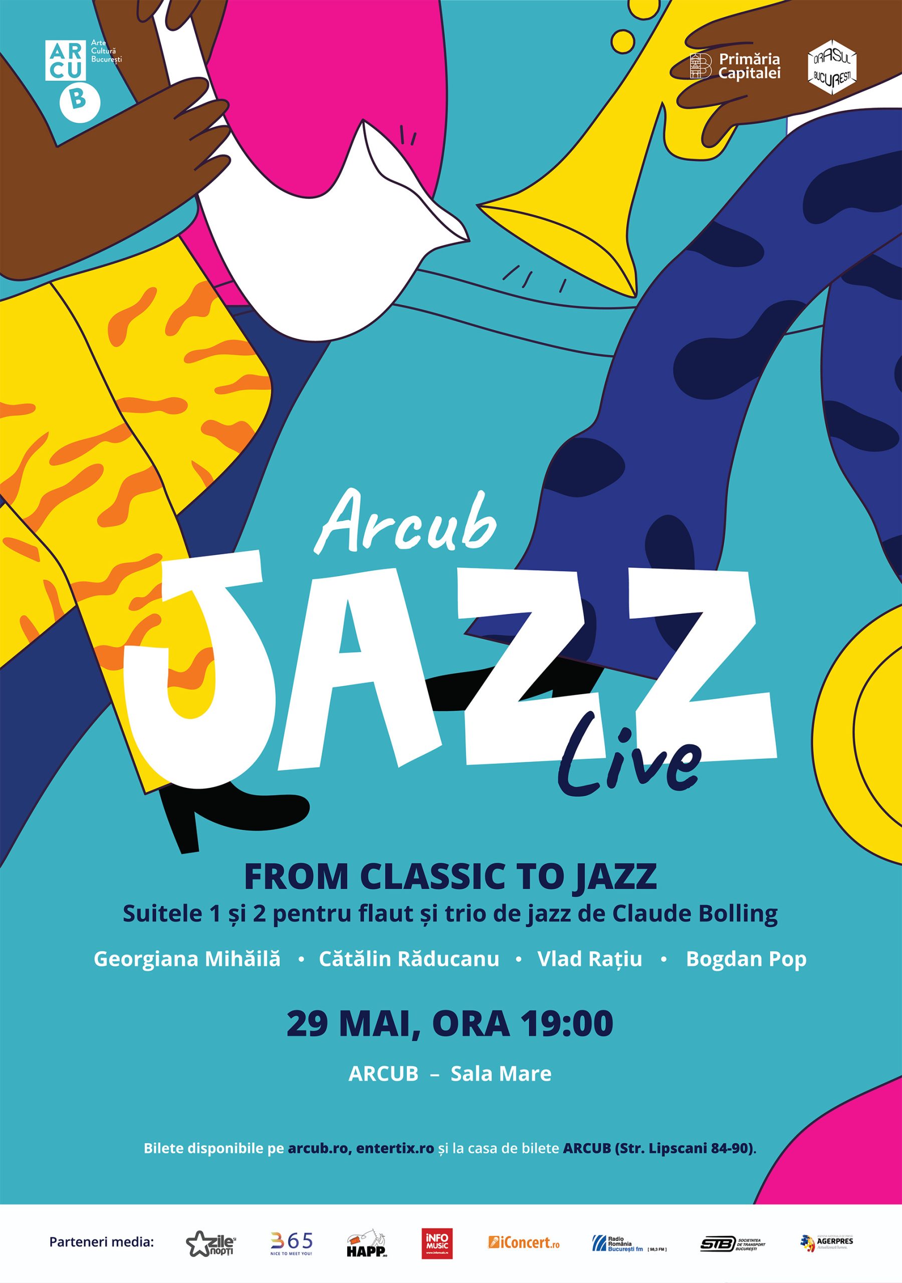 From Classic to Jazz, noul concert ARCUB jazz live, prezintă suitele pianistului Claude Bolling, pe 29 mai, la ARCUB – hanul gabroveni
