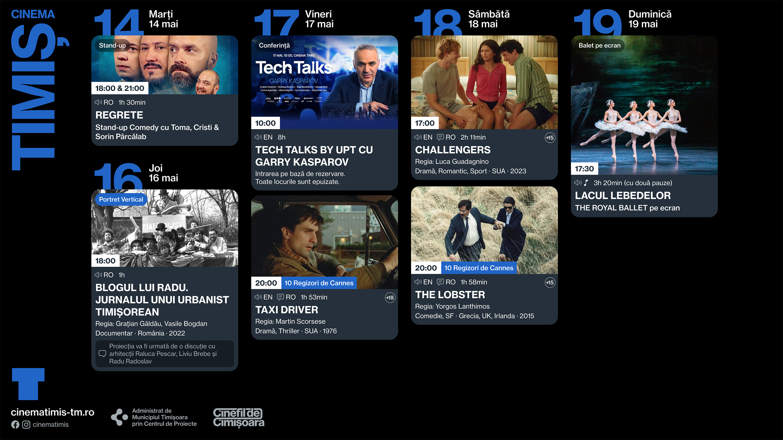 Programul săptăm&acirc;nii 14 - 19 mai, la Cinema Victoria și Cinema Timiș