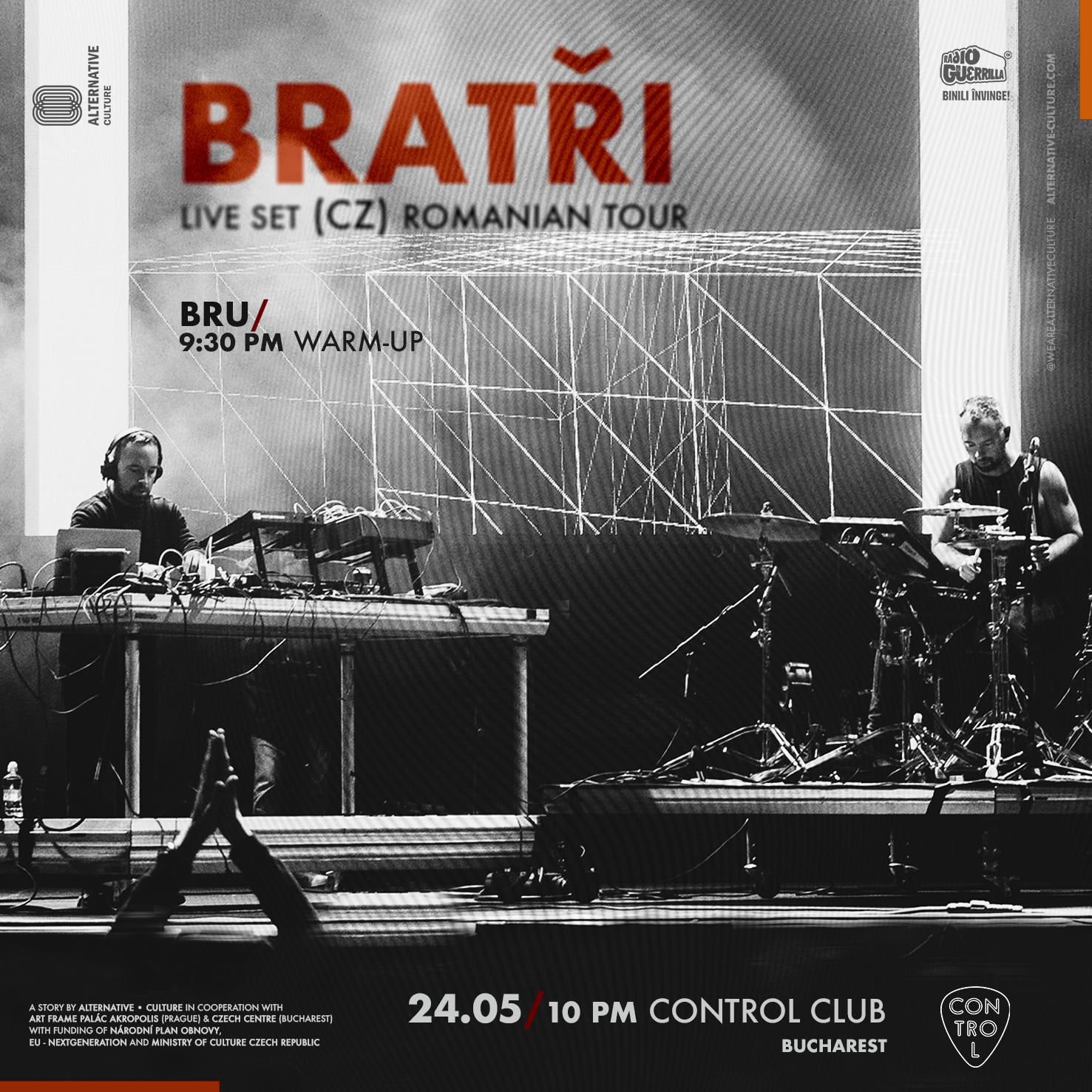 Alternative Culture prezintă Bratři (CZ) live &icirc;n Cluj, București și Sibiu