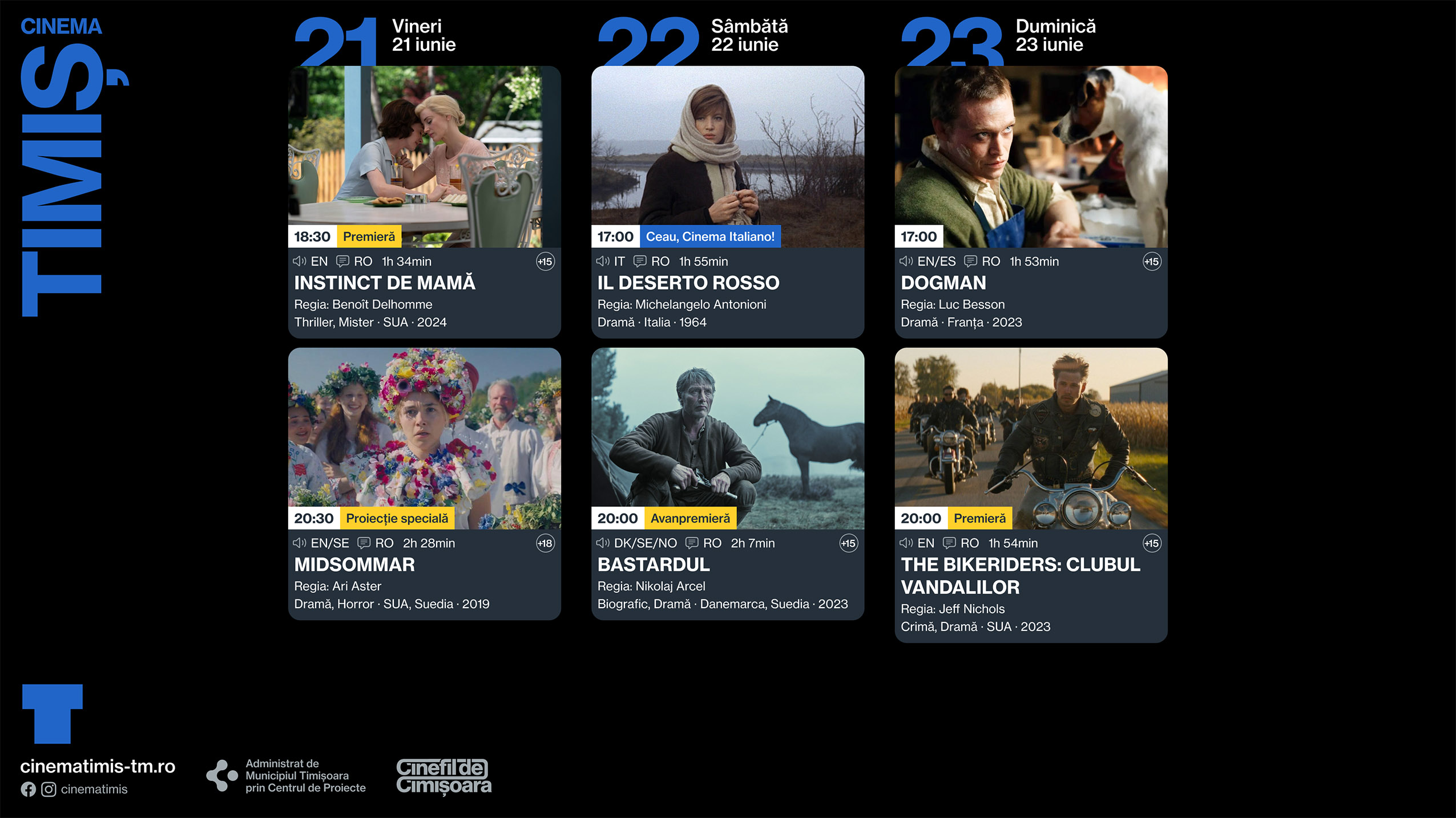 Programul săptăm&acirc;nii 19-23 iunie, la Cinema Victoria și Cinema TImiș