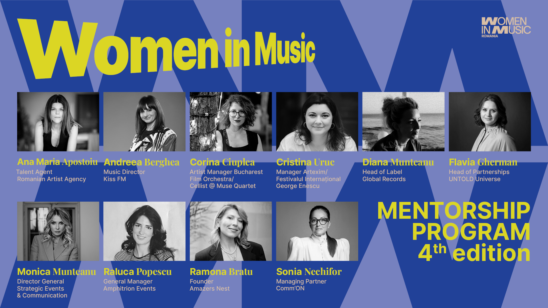 Femeile la început de carieră în industria muzicală se pot înscrie de acum la ediția a 4-a Women in Music Mentorship Program
