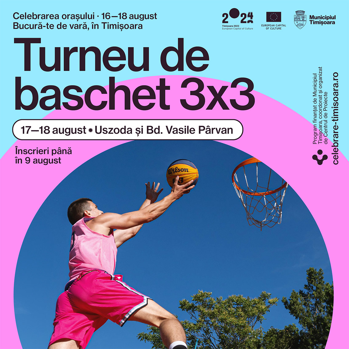 Hai la Turneul de baschet 3x3 &bdquo;Celebrarea orașului&rdquo;