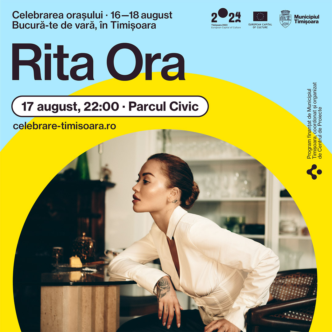 Rita Ora vine pentru prima dată &icirc;n Timișoara, la Celebrarea orașului 2024&nbsp;
