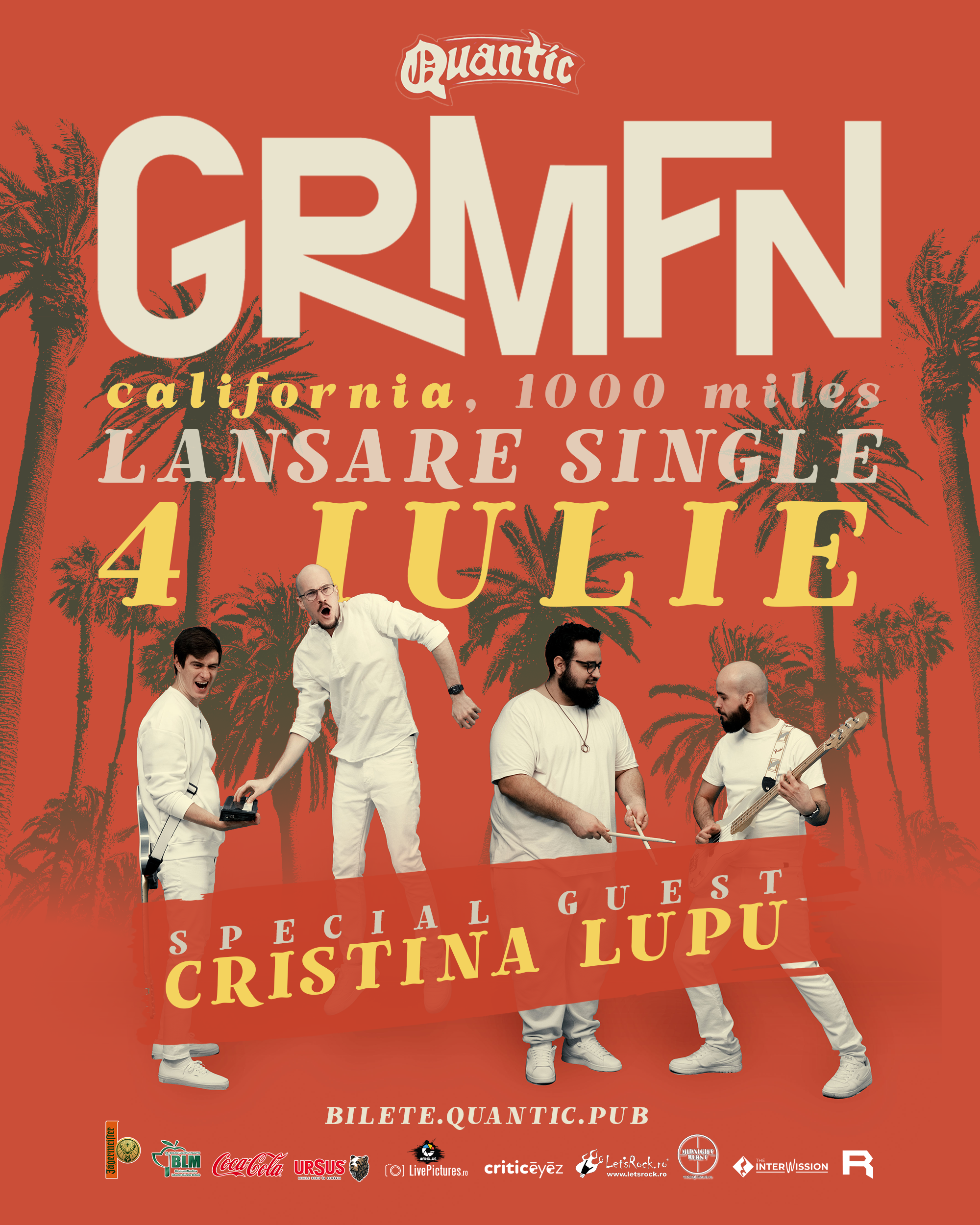 Formația Gramofone lansează noul single și videoclip „California, 1000 Miles” pe 4 iulie printr-un concert special în Quantic