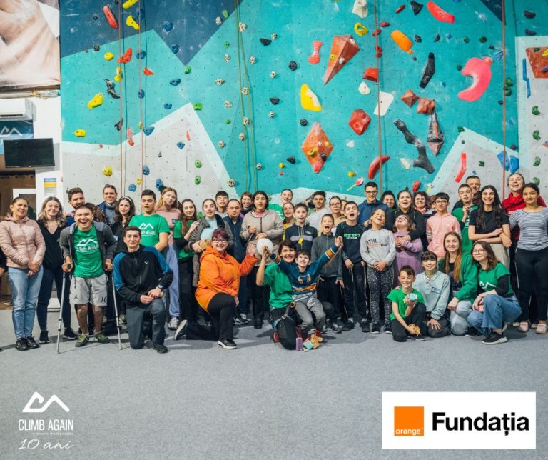proiect escaladă copii cu dizabilități Climb Again Iași
