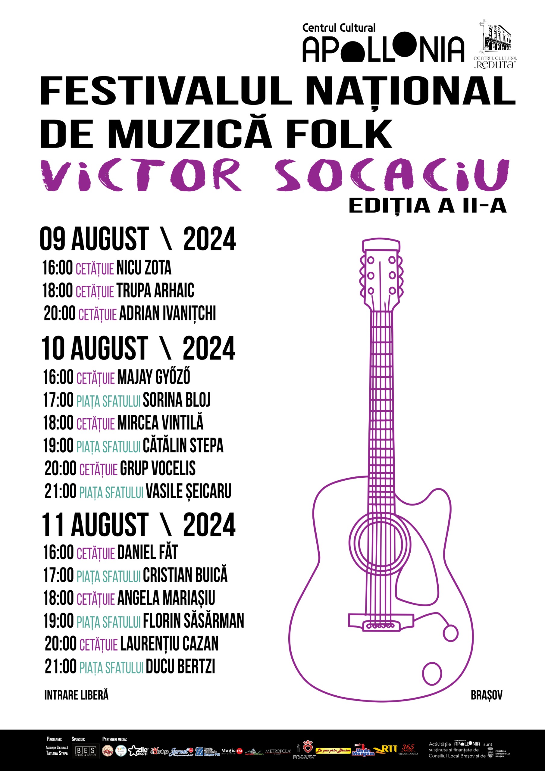 Festivalul Național de Folk Victor Socaciu, ediția a doua, va avea loc la Brașov, în perioada 9-10-11 august 2024