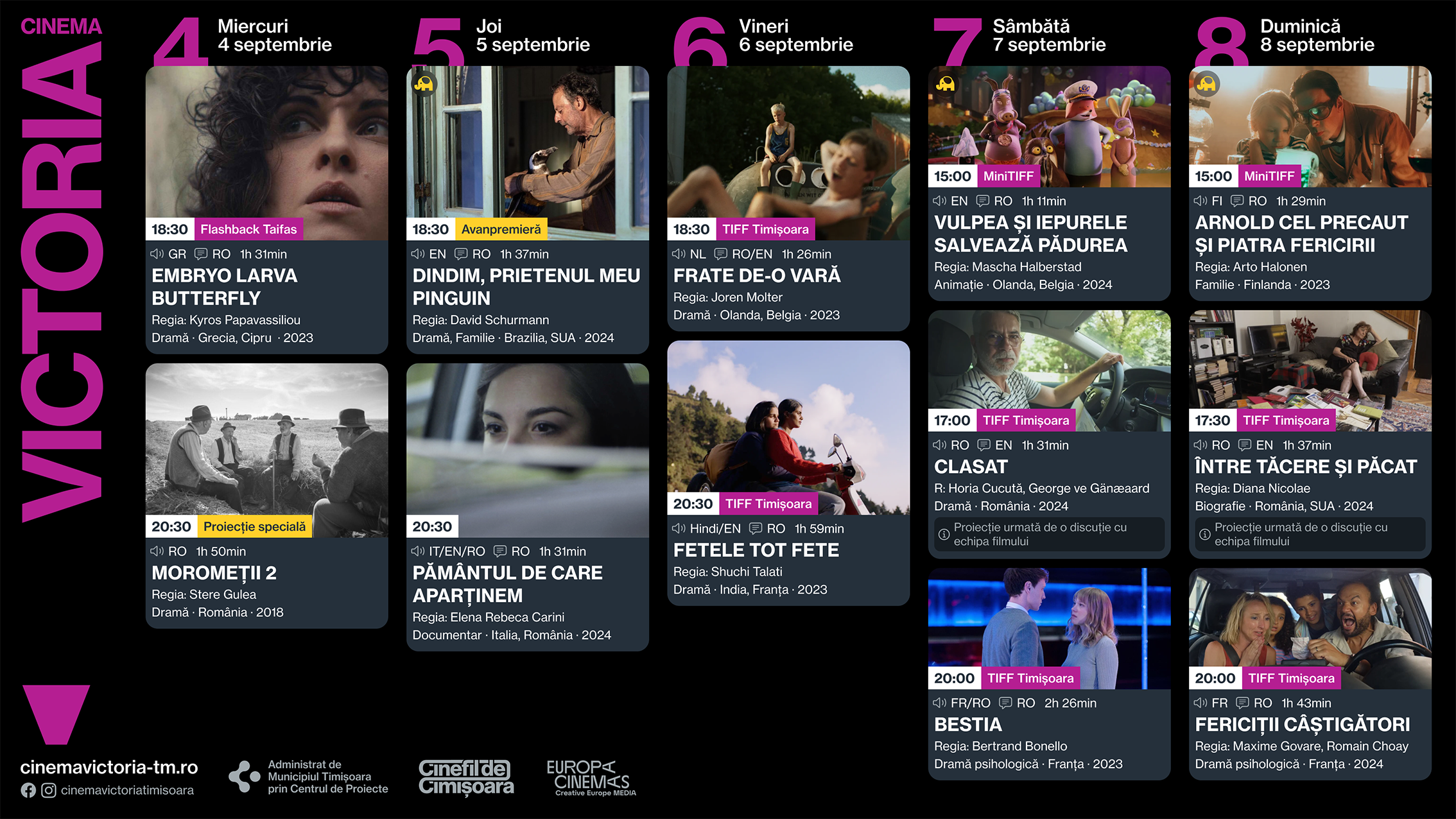 Numai proiecții speciale, &icirc;n programul acestei săptăm&acirc;ni de la Cinema Victoria și Cinema Timiș!