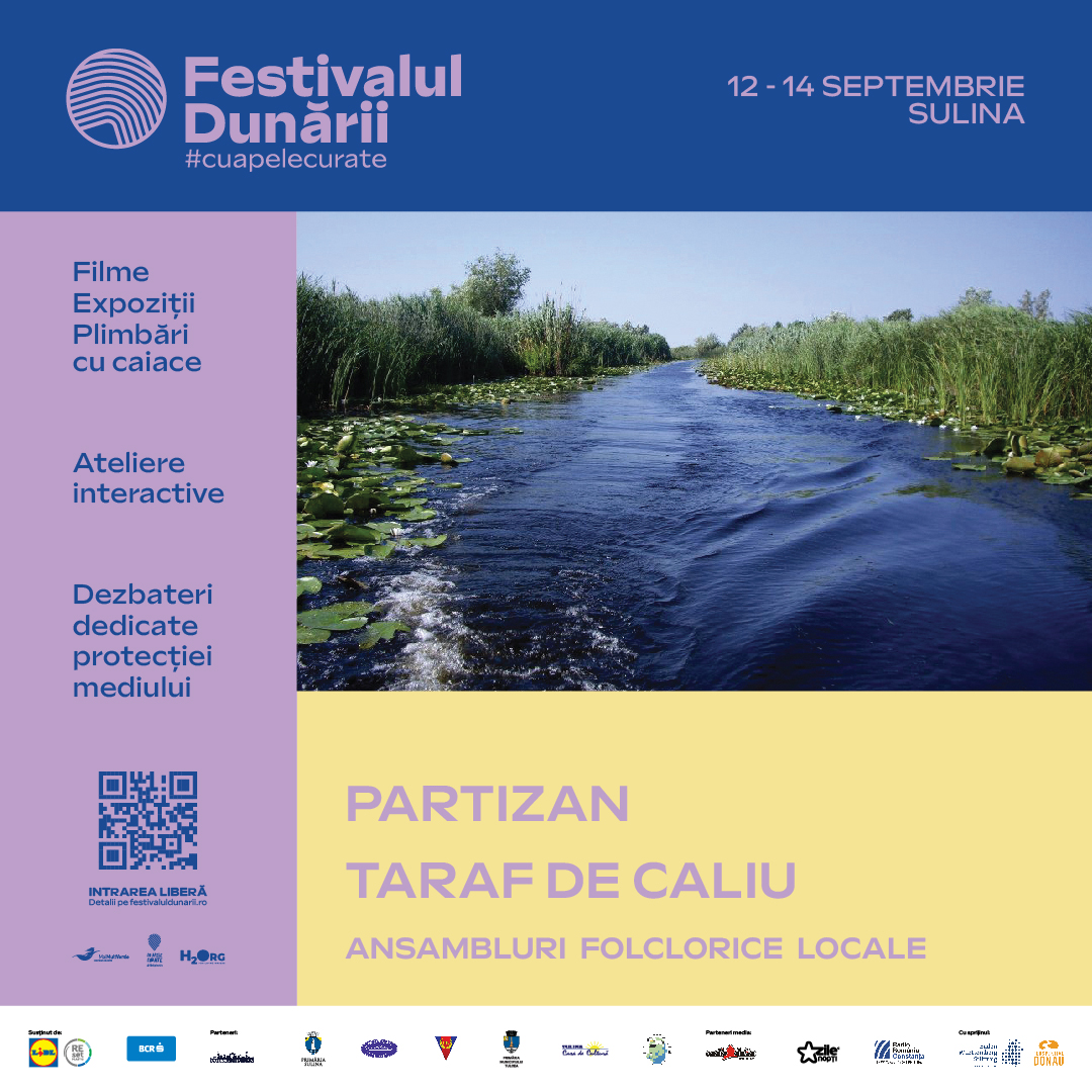 Festivalul Dunării #CuApeleCurate, ediția a II-a, ajunge la Sulina. Trei zile cu muzică, filme, plimbări cu caiacele și dezbater
