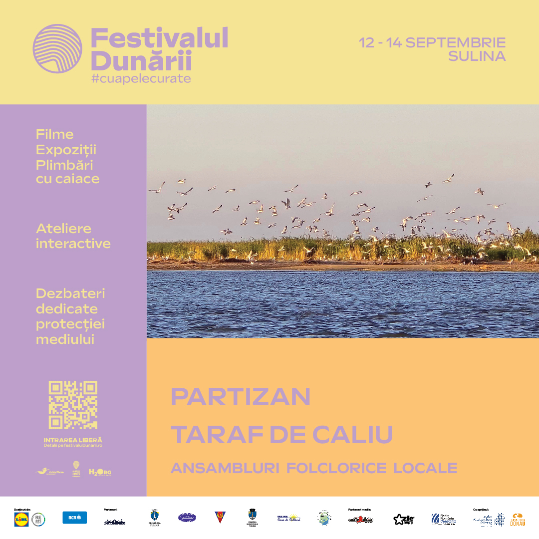 Festivalul Dunării #CuApeleCurate, ediția a II-a, ajunge la Sulina. Trei zile cu muzică, filme, plimbări cu caiacele și dezbater
