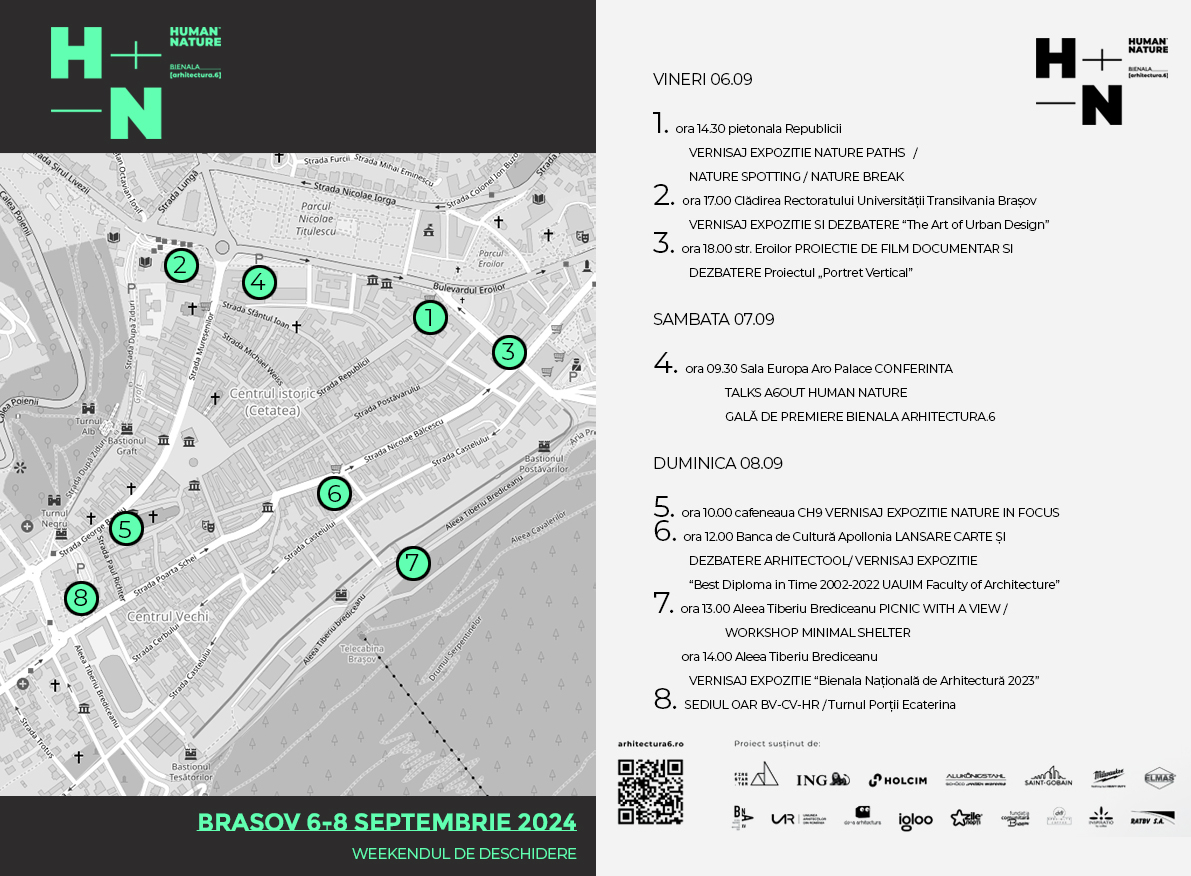 Bienala regională Arhitectura.6, ediția 7, cu tema Human+Nature, se deschide la Brașov