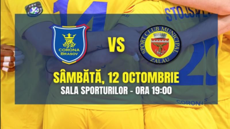 Volei masculin: CSM Corona Brașov –SCM Zalău