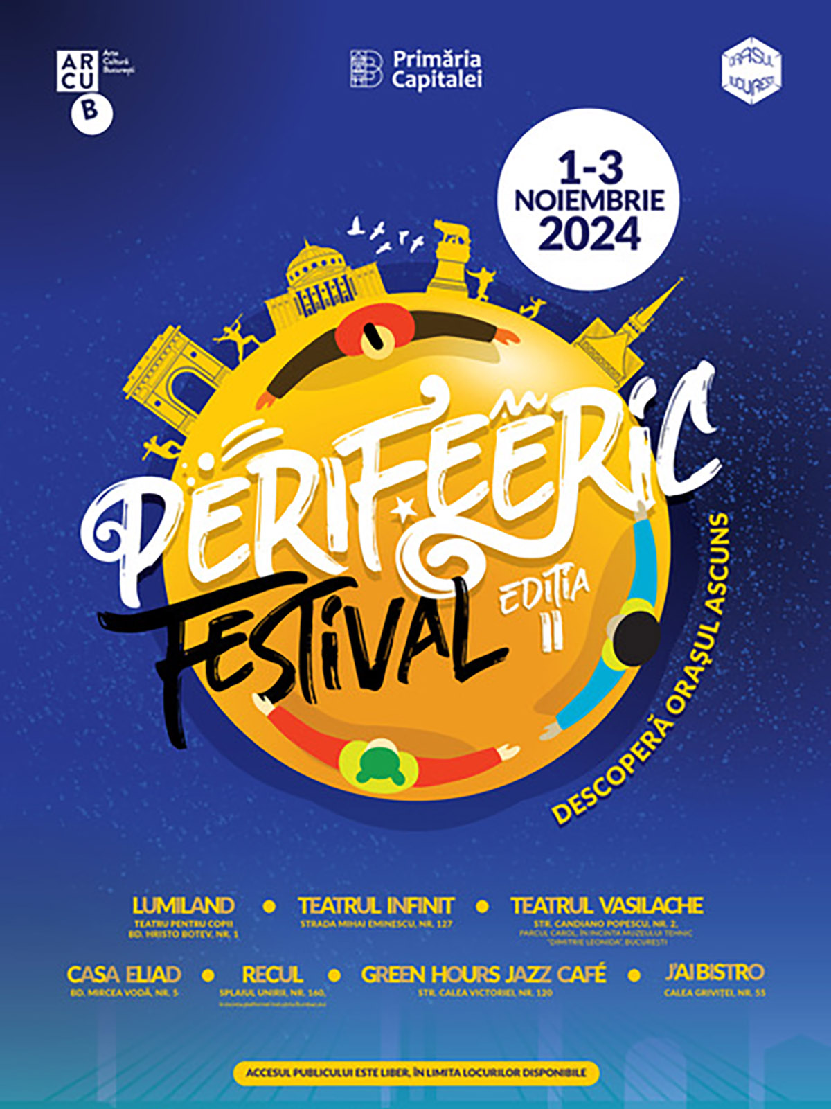 Între 1 - 3 noiembrie, „Descoperă orașul ascuns”: spectacole de teatru, concerte, expoziții, ateliere și tururi ghidate la Festivalul PeriFEERIC 2024