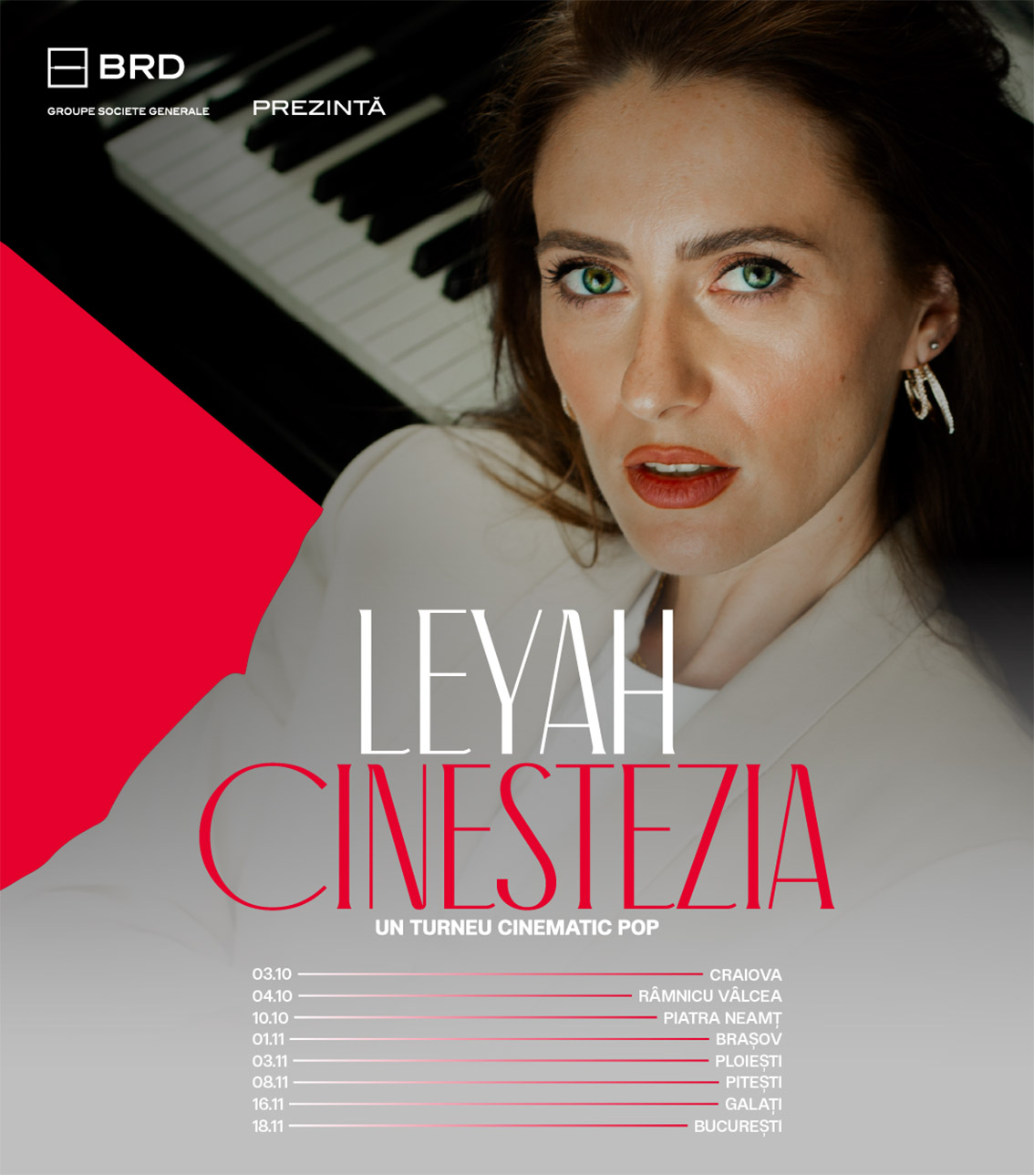 Leyah dă startul turneului național „Cinestezia”, opt concerte unice de cinematic pop