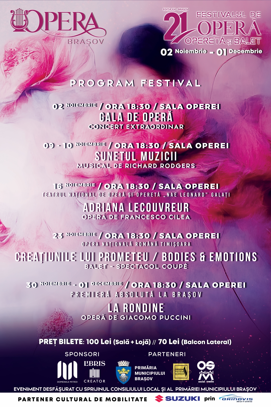 Afis Festivalul de opera brasov 2024 program