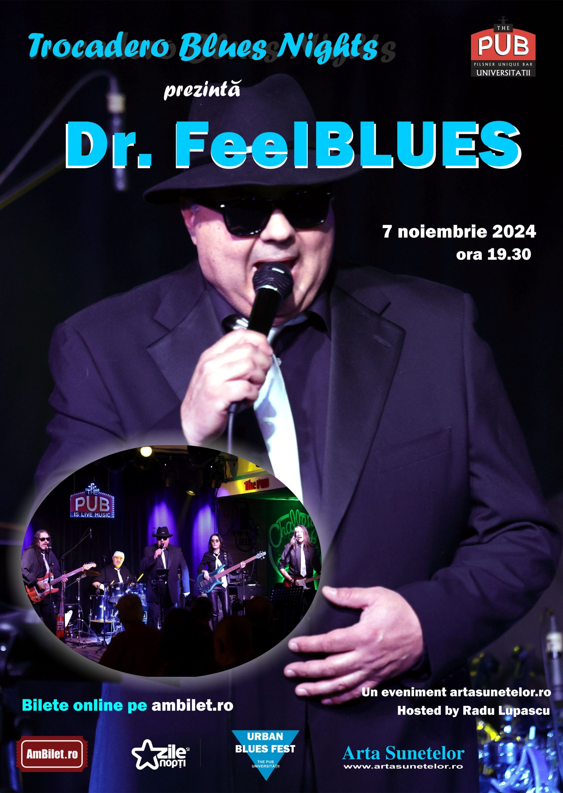 Dr. FeelBLUES pe 7 noiembrie 2024 la PUB Universităţii!