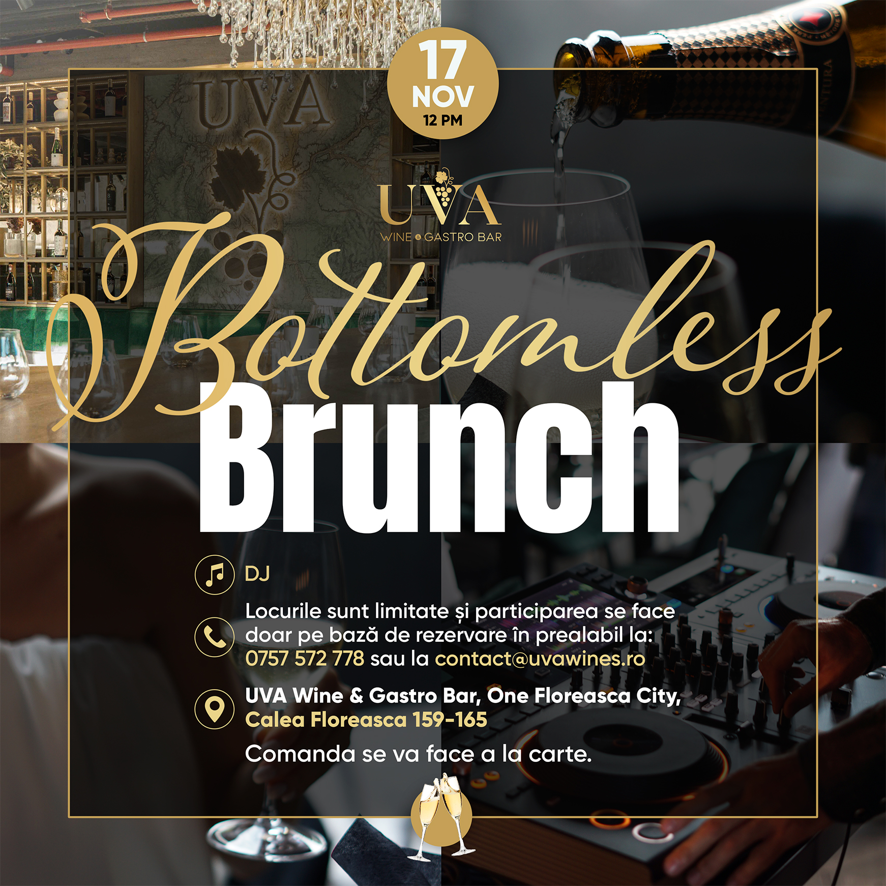 Bottomless Brunch @ UVA Wine & Gastro Bar